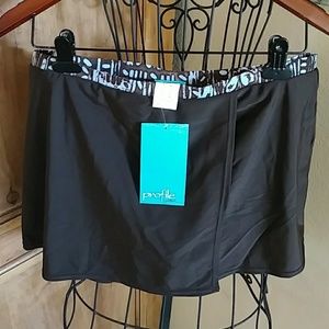 Swimsuit bottom skirts.